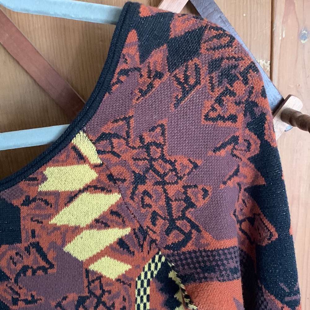Free People Huntress of the Man aztec print long sleeve bodycon dress NWT - Picture 12 of 13